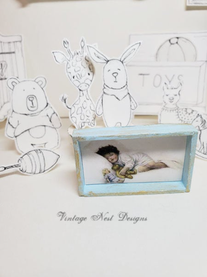 Vintage Sleeping Child No.1:1 Dollhouse Miniature Handmade image 2