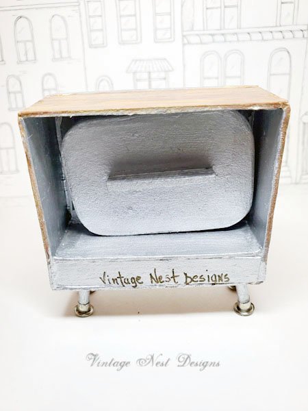 Retro TV No.1 Dollhouse Miniature Handmade image 6