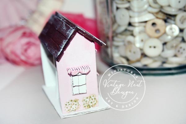 Pink House No.1 Handmade Miniature image 3