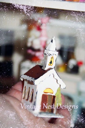 White Putz Church No.1 Handmade Miniature image 3
