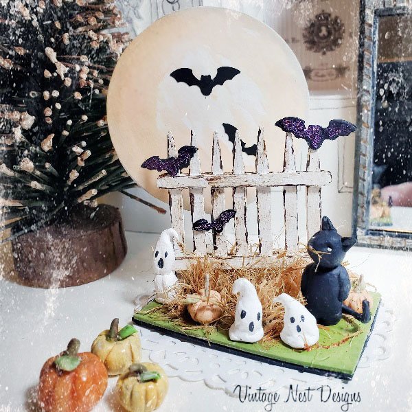 Halloween Scene No.1 Dollhouse Miniature Handmade image 8