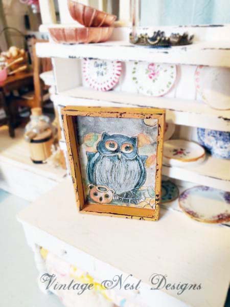 Halloween Owl No.4:3 Dollhouse Miniature Handmade image 2