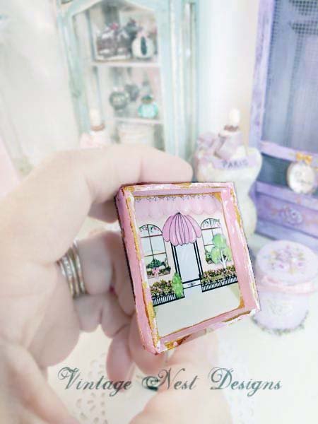 Store Front No.6:3 Dollhouse Miniature Handmade Wooden Framed Art image 3