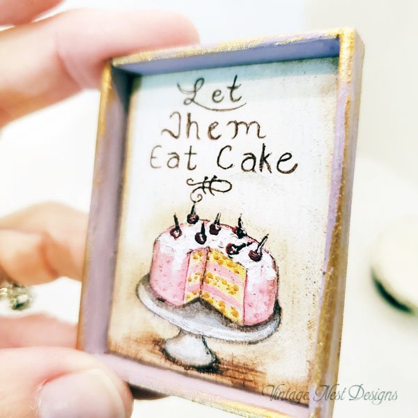 Let Them Eat Cake No.1:1 Dollhouse Miniature Handmade image 2