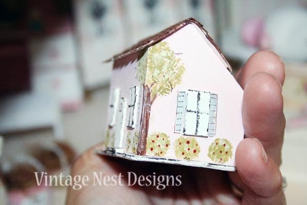Putz Pink House No.9 Handmade Miniature image 2