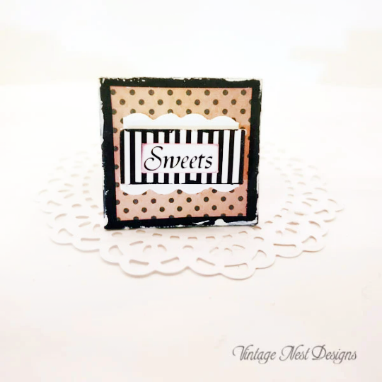 Sweets Sign No.14 Dollhouse Miniature Handmade image 0
