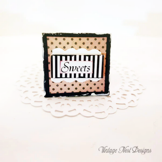 Sweets Sign No.14 Dollhouse Miniature Handmade image 0