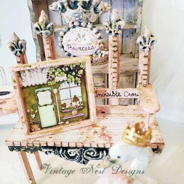 The Sweet Shop No.1:2 Dollhouse Miniature Handmade Wooden Framed Art image 3