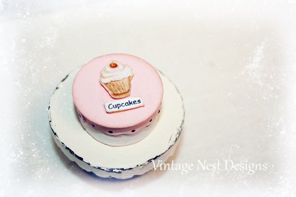 Cupcake Box No.12 Dollhouse Miniature Handmade image 8