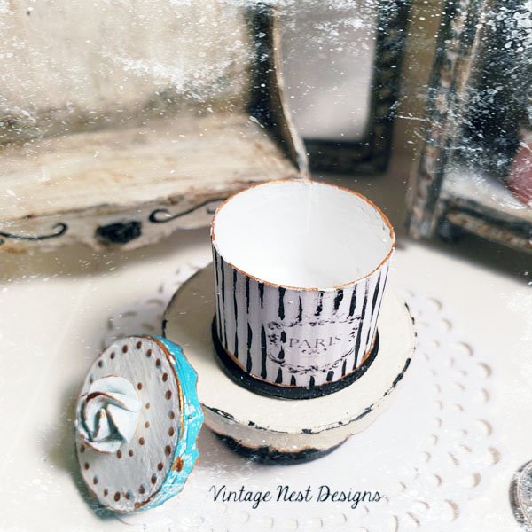 Hat Band Box No.65 Dollhouse Miniature Handmade image 0