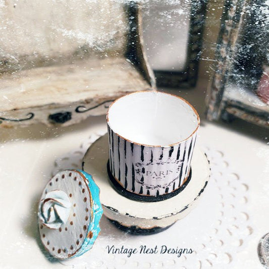 Hat Band Box No.65 Dollhouse Miniature Handmade image 0