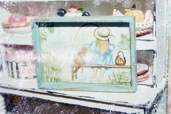 Cat Fishing No.1:1 Dollhouse Miniature Handmade image 0