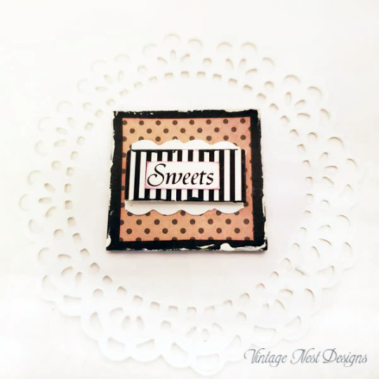 Sweets Sign No.14 Dollhouse Miniature Handmade image 3