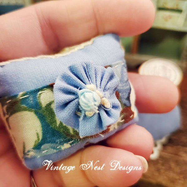 Pillow No.19 Dollhouse Miniature Handmade image 2