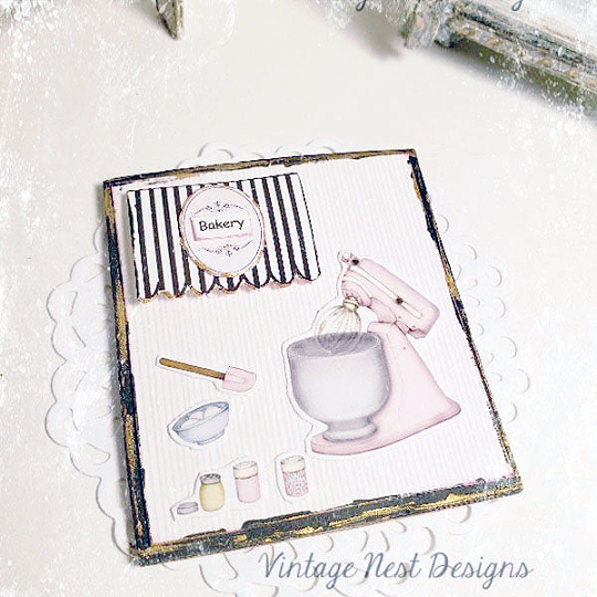 Bakery Pink Mixer No.1:2 Dollhouse Miniature Handmade image 2