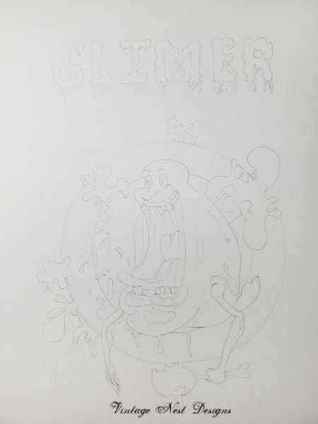 Slimer No.1 Digital Prints Watercolor Painting image 8