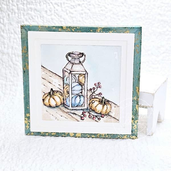 Fall Lantern Pumpkin Scene No.2:1 Dollhouse Miniature image 1
