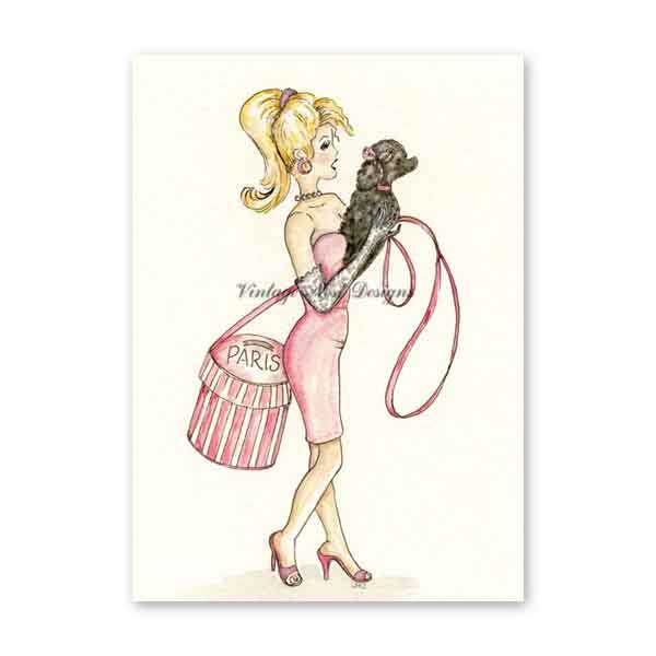 Digital Prints Barbie Doll No.4 Watercolor Painting image 1