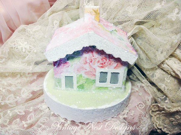 Putz House No.2 Handmade Miniature image 1