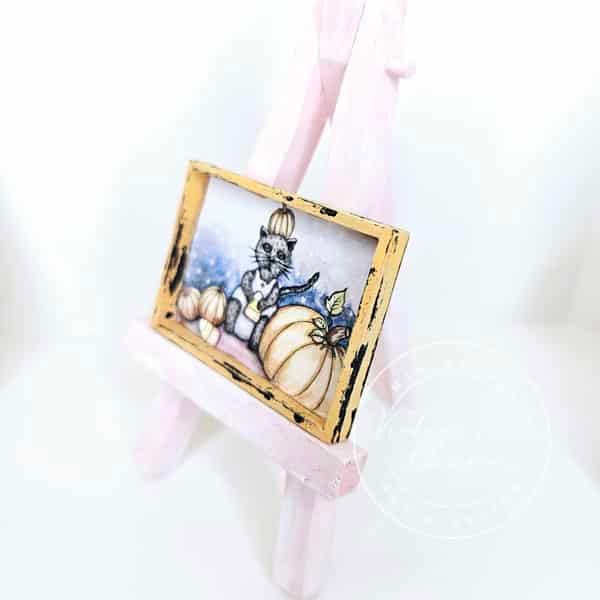 Candy Corn Kitty No.1:1 Dollhouse Miniature image 2