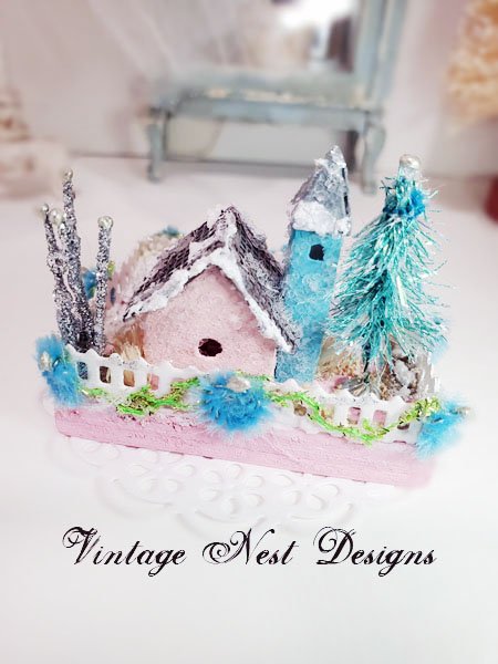 Putz Christmas House No.3:1 Handmade Miniature image 7