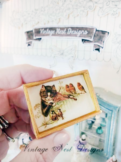 The Cat & The Fiddle No.1:1 Dollhouse Miniature Handmade image 5