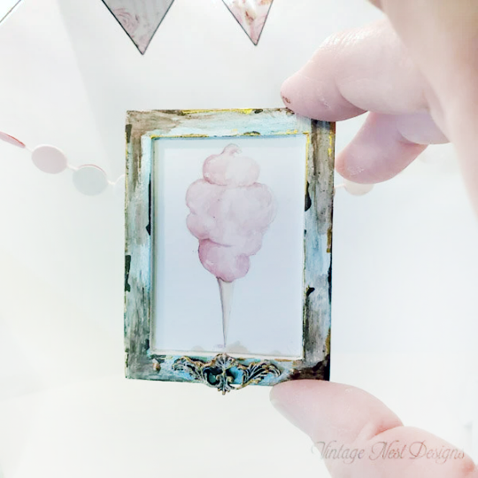 Cotton Candy No.1:2 Dollhouse Miniature Handmade image 2