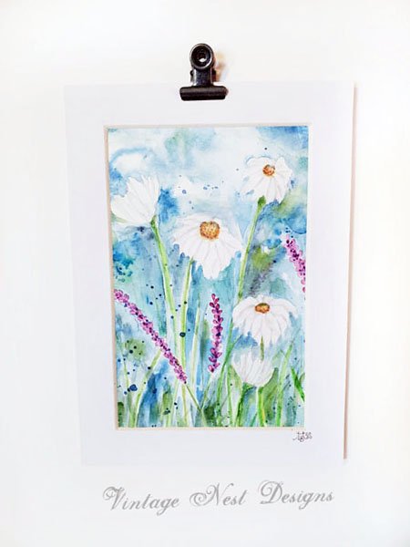 Flowers No.8 Original Watercolor Painting image 2