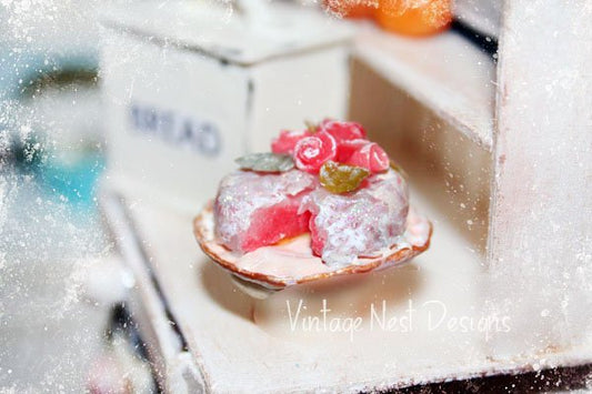 Baked Cake No.21 Dollhouse Miniature Handmade image 0