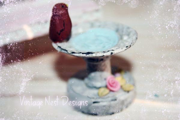 Bird Bath No.1:1 Dollhouse Miniature Handmade image 0