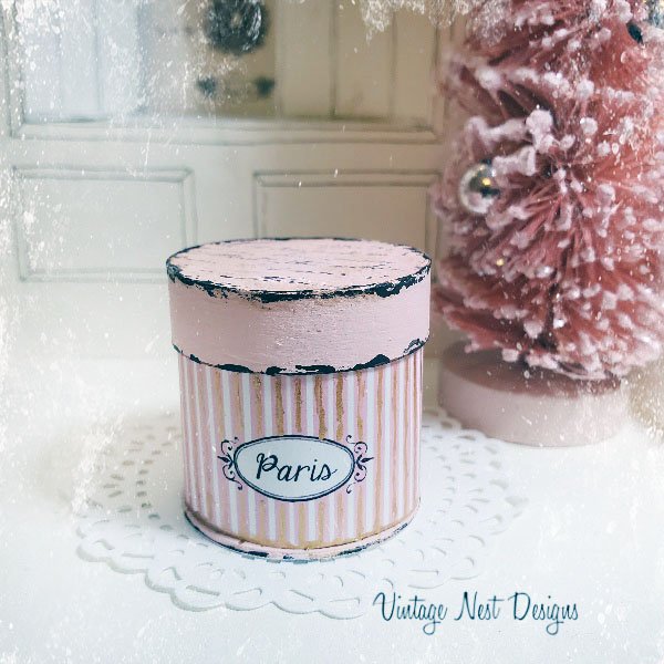 Hat Band Box No.82 Dollhouse Miniature Handmade image 0