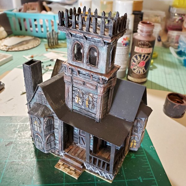 Haunted Halloween Dollhouse Mansion No.1 Handmade Miniature image 30