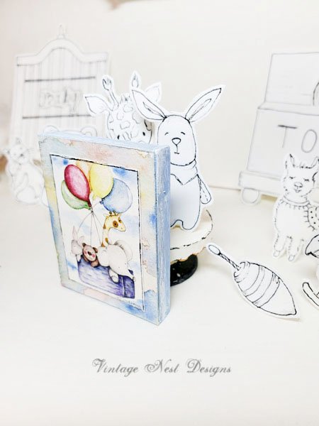 Animals & Balloons No.1:1 Handmade Dollhouse Miniature image 1