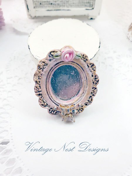 Mirror No.4 Original Painting Dollhouse Miniature Handmade image 0
