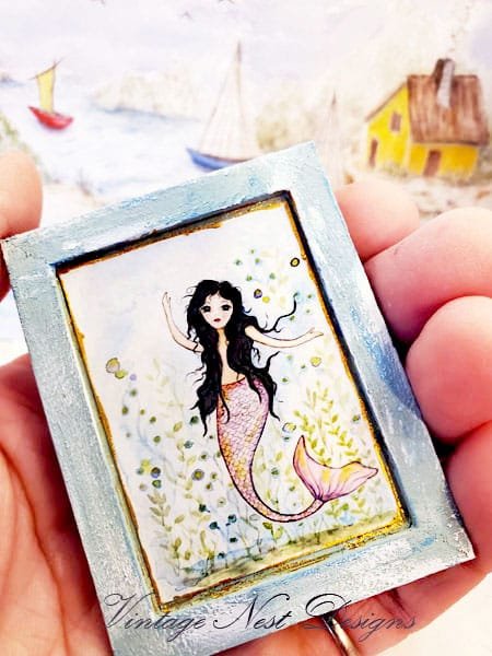 Under the Sea Mermaid No.1:2 Dollhouse Miniature Handmade image 1