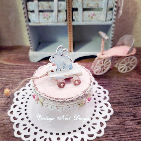 Toy Rabbit No.3 Handmade Dollhouse Miniature image 3