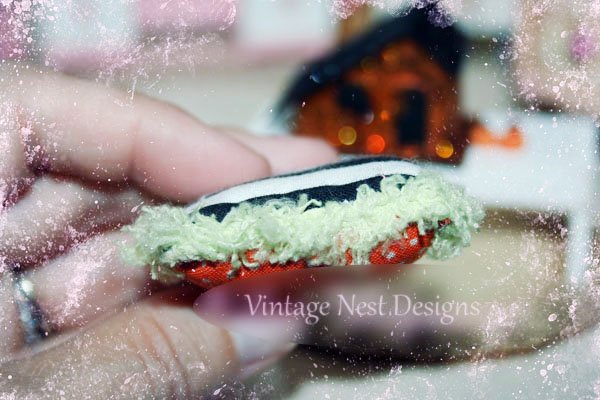 Halloween Fall Pillow No.2 Dollhouse Miniature Handmade image 2