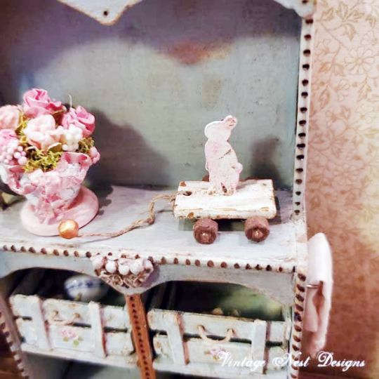 Toy Rabbit No.2 Handmade Dollhouse Miniature image 2