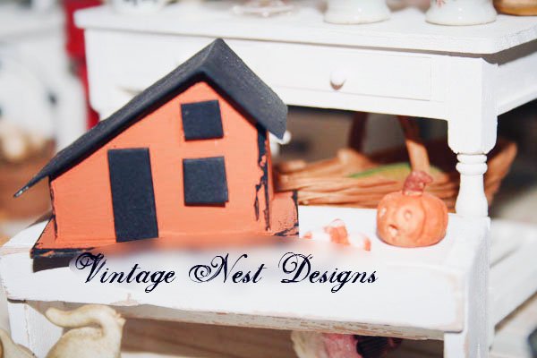 Halloween Putz House No.1 Handmade Miniature image 3