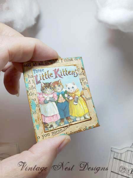 Three Little Kittens No.1:3 Dollhouse Miniature Handmade image 3
