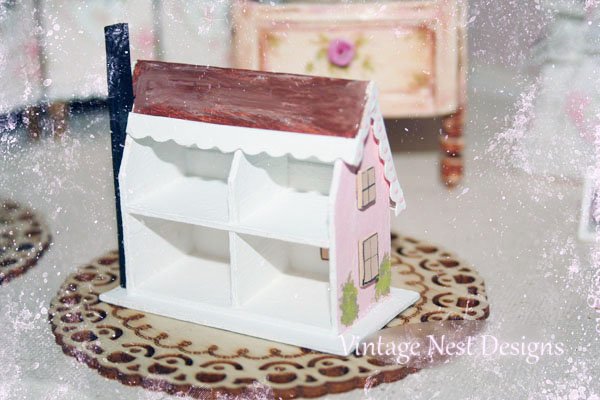 Shabby Pink House No.4 Handmade Miniature image 3