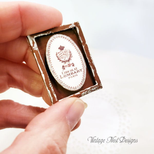 Chocolates Sign No.1:1 Dollhouse Miniature Handmade image 2