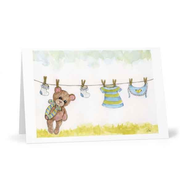 Baby Bear Nursery Art No.1 Digital Prints Watercolor Painting image 3
