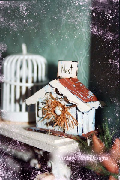 Bird Nest House No.9 Dollhouse Miniature Handmade image 4