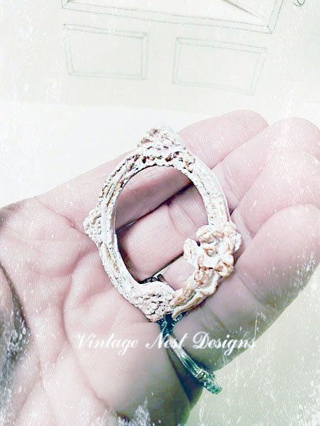 Frame No.7 Dollhouse Miniature Porcelain Handmade image 1