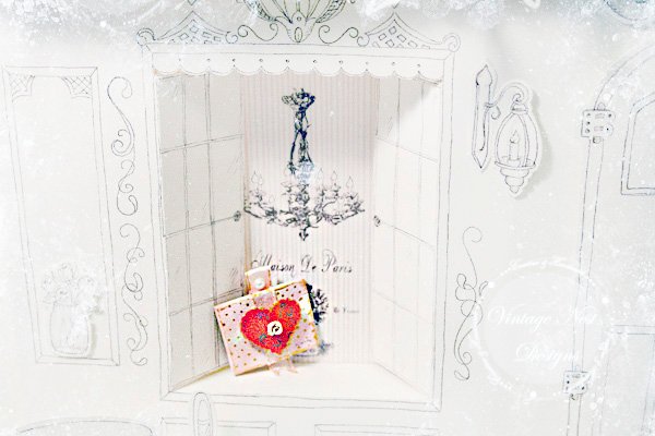 Valentine Hearts No.3 Dollhouse Miniature Handmade image 2