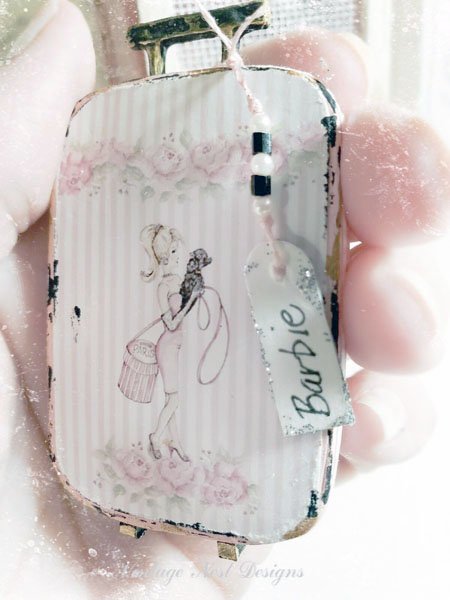 Vintage Barbie No.4:2 Luggage Suitcase Dollhouse Miniature Handmade image 5