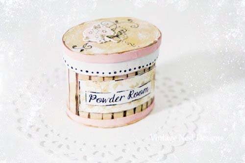 Hat Band Box No.43 Dollhouse Miniature Handmade image 0