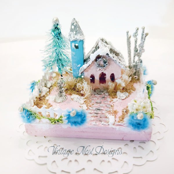 Putz Christmas House No.3:1 Handmade Miniature image 4