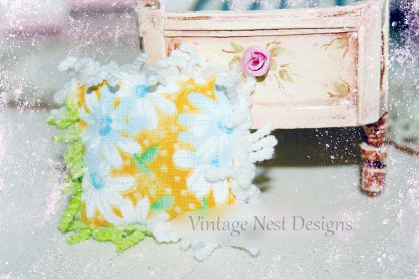 Pillow No.17 Dollhouse Miniature Handmade image 6